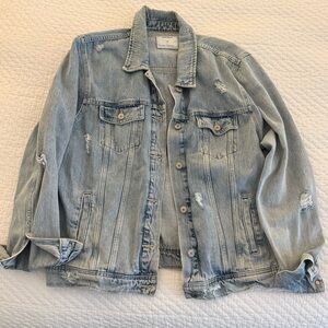 Old Navy Light Wash Distressed Denim Jacket